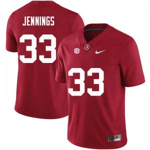 NCAA Men's Alabama Crimson Tide #33 Anfernee Jennings Stitched College Nike Authentic Crimson Football Jersey QH17D33EI